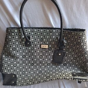 Liz & Co. Black and Gray Geometric Tote